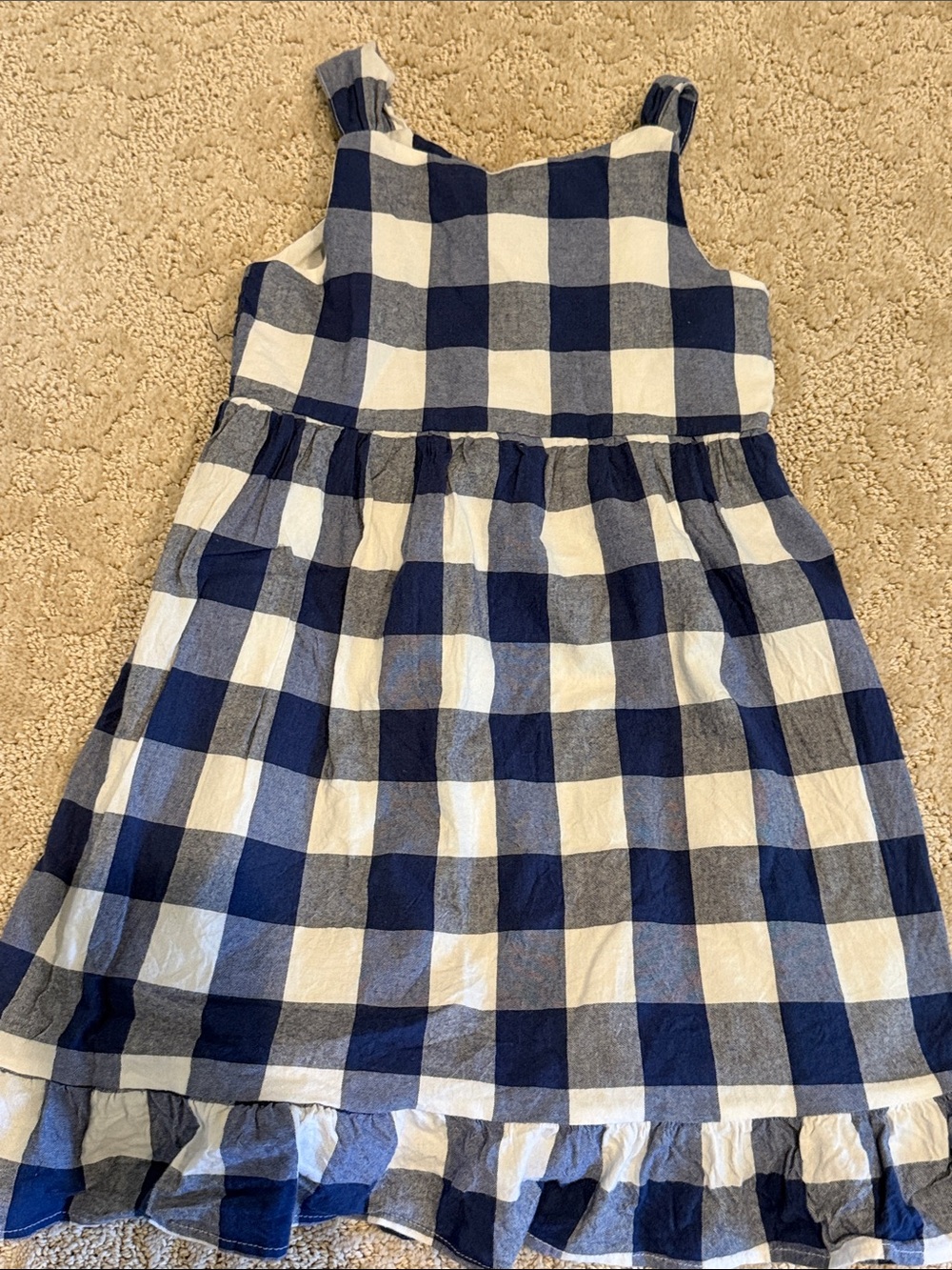 Blueberi Boulevard Navy and White Gingham Sundress size 6x